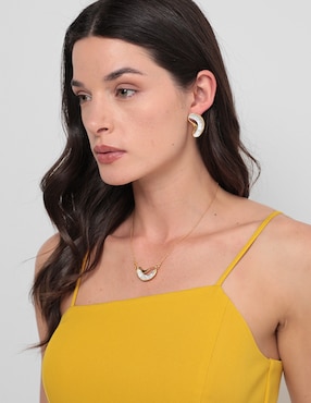 Aretes Mauricio Serrano Jewelry Fuego de plata con acabado baño de oro
