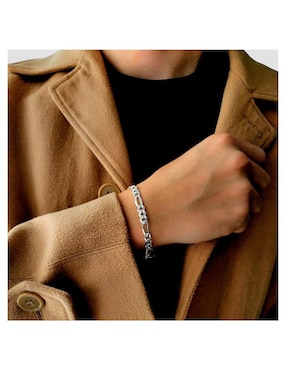 Pulsera Crixus Joyeria de plata con acabado diamantado