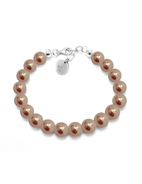 Pulsera Zvezda De Plata Pearls Con Acabado Brillante