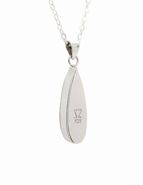 Aretes y collar de gota Zvezda de plata P925 cristal