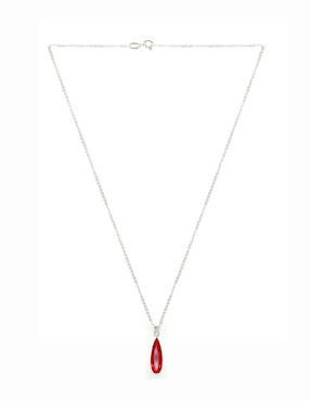 Aretes y collar de gota Zvezda de plata P925 cristal