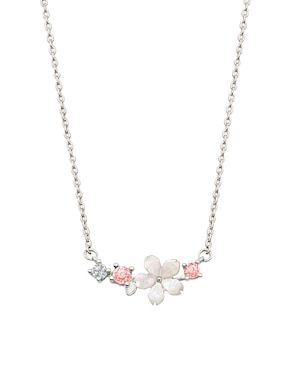 Collar de flor Carré Estacional de plata P 925