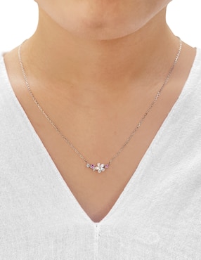 Collar de flor Carré Estacional de plata P 925