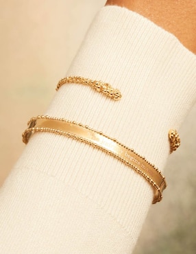 Brazalete Apodemia de baño de oro Engrave