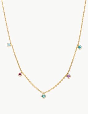 Collar Apodemia Lago Verde de baño de oro 18 K