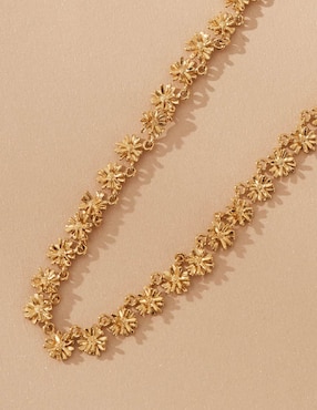Collar de flor Apodemia Flora & Fauna de baño de oro 18 K