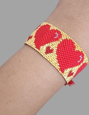 Brazalete Koua Itz con cristal Miyuki Corazón