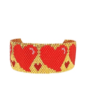 Brazalete Koua Itz con cristal Miyuki Corazón