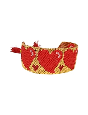 Brazalete Koua Itz con cristal Miyuki Corazón