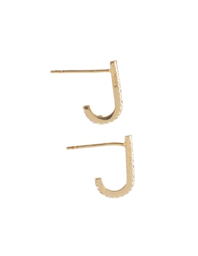 Aretes Apodemia Classic con acabado baño de oro circonita
