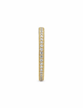 Anillo Pandora Signature de plata P 925 zirconia cúbica con acabado baño de oro