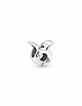 Charm de tauro Pandora moments de plata P 925 zirconia cúbica