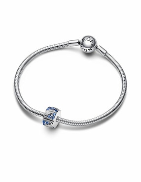 Charm circular Pandora moments de plata P 925 cristal