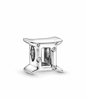 Charm de géminis Pandora moments de plata P 925 zirconia cúbica