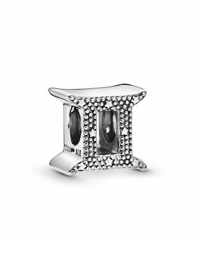 Charm de géminis Pandora moments de plata P 925 zirconia cúbica