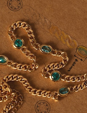 Collar Apodemia Nefertiti de baño de oro 18 K