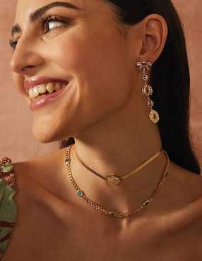 Collar Apodemia Nefertiti de baño de oro 18 K