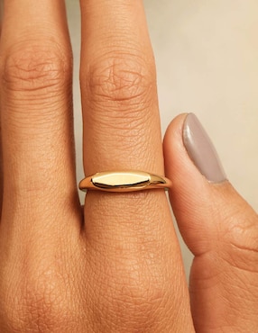 Anillo con gema Apodemia Engrave con acabado baño de oro