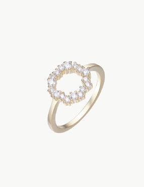 Anillo con gema Apodemia Angelique circonita con acabado baño de oro