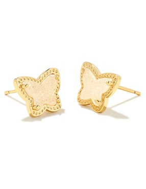 Broquel De Mariposa Kendra Scott Lillia De Baño De Oro 14 K Semipreciosa