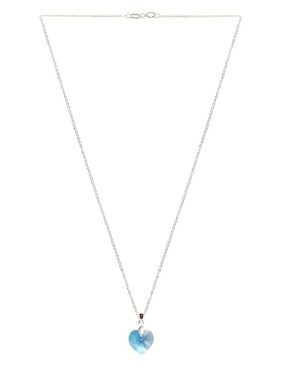 Collar de corazón Zvezda Heart de plata P 925