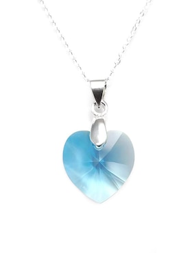 Collar de corazón Zvezda Heart de plata P 925