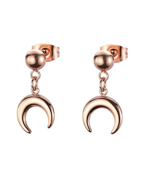 Aretes de luna Enso con acabado brillante