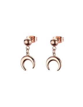 Aretes de luna Enso con acabado brillante