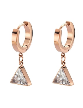 Aretes de triángulo Enso con acabado brillante cristal