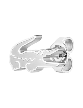 Aretes de logo Lacoste con acabado brillante