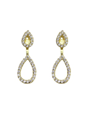 Aretes De Gota Oro Angelus Zirconia