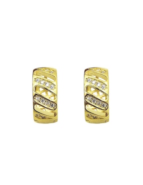 Aretes Huggies Oro Angelus Zirconia