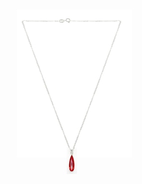 Aretes y collar de gota Zvezda de plata P925 cristal