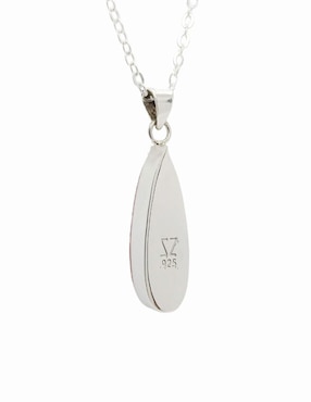 Aretes y collar de gota Zvezda de plata P925 cristal