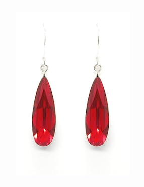 Aretes y collar de gota Zvezda de plata P925 cristal