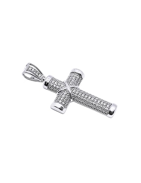 Dije de cruz Crixus Joyeria de plata P 925 zirconia