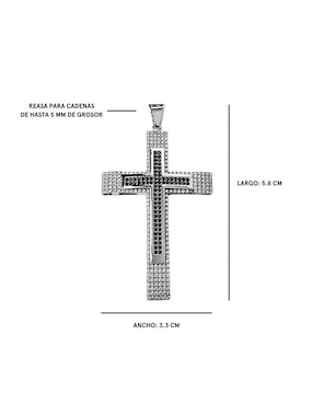 Dije de cruz Crixus Joyeria de plata zirconia