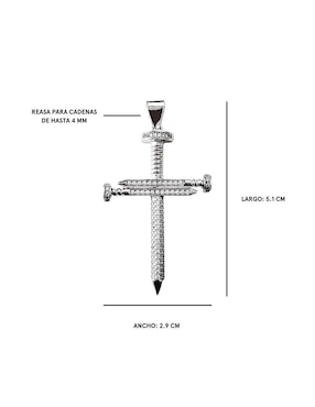 Dije de cruz Crixus Joyeria de plata zirconia