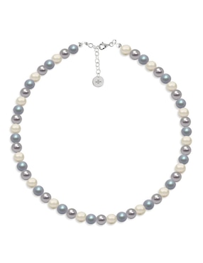 Aretes, collar y pulsera Zvezda Pearls de plata P925 cristal