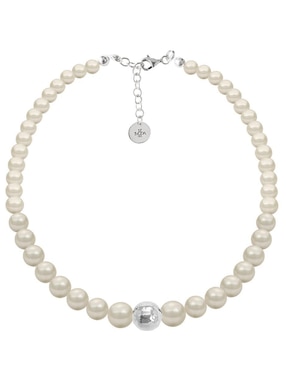 Aretes y collar Zvezda Pearls de plata P925 cristal