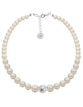Aretes, collar y pulsera Zvezda Pearls de plata P925 cristal