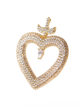 Aretes de corazón Daniel Espinosa Jewelry con acabado brillante