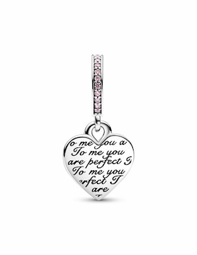 Charm de corazón Pandora Moments de plata zirconia cúbica