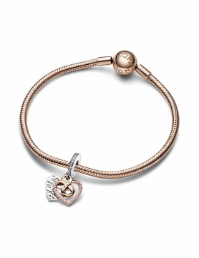 Charm de corazón Pandora Moments de plata zirconia cúbica