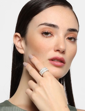Anillo multi gemas Ocean Heart cristal brillante