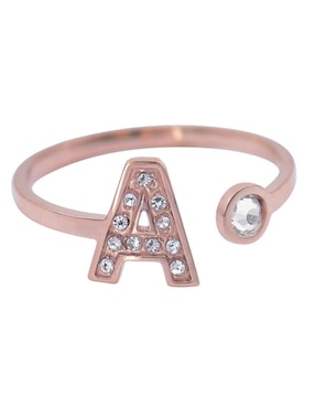 Anillo de letra x Luckyly zirconia cúbica brillante