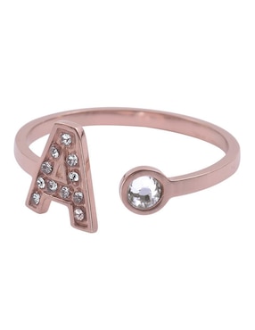 Anillo de letra x Luckyly zirconia cúbica brillante