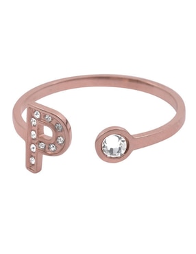 Anillo de letra x Luckyly zirconia cúbica brillante