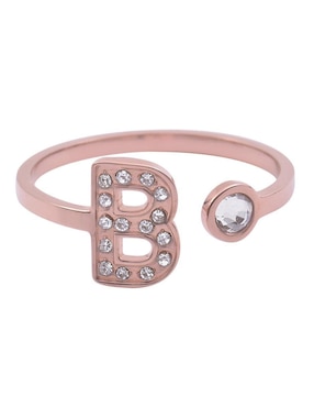 Anillo de letra x Luckyly zirconia cúbica brillante