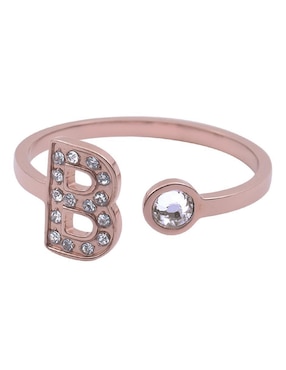 Anillo de letra x Luckyly zirconia cúbica brillante
